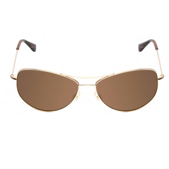 KATE SPADE ALLY Womens Pilot Designer Sunglasses Gold/Brown Stripe/Brown 60 mm - Picture 2 of 3